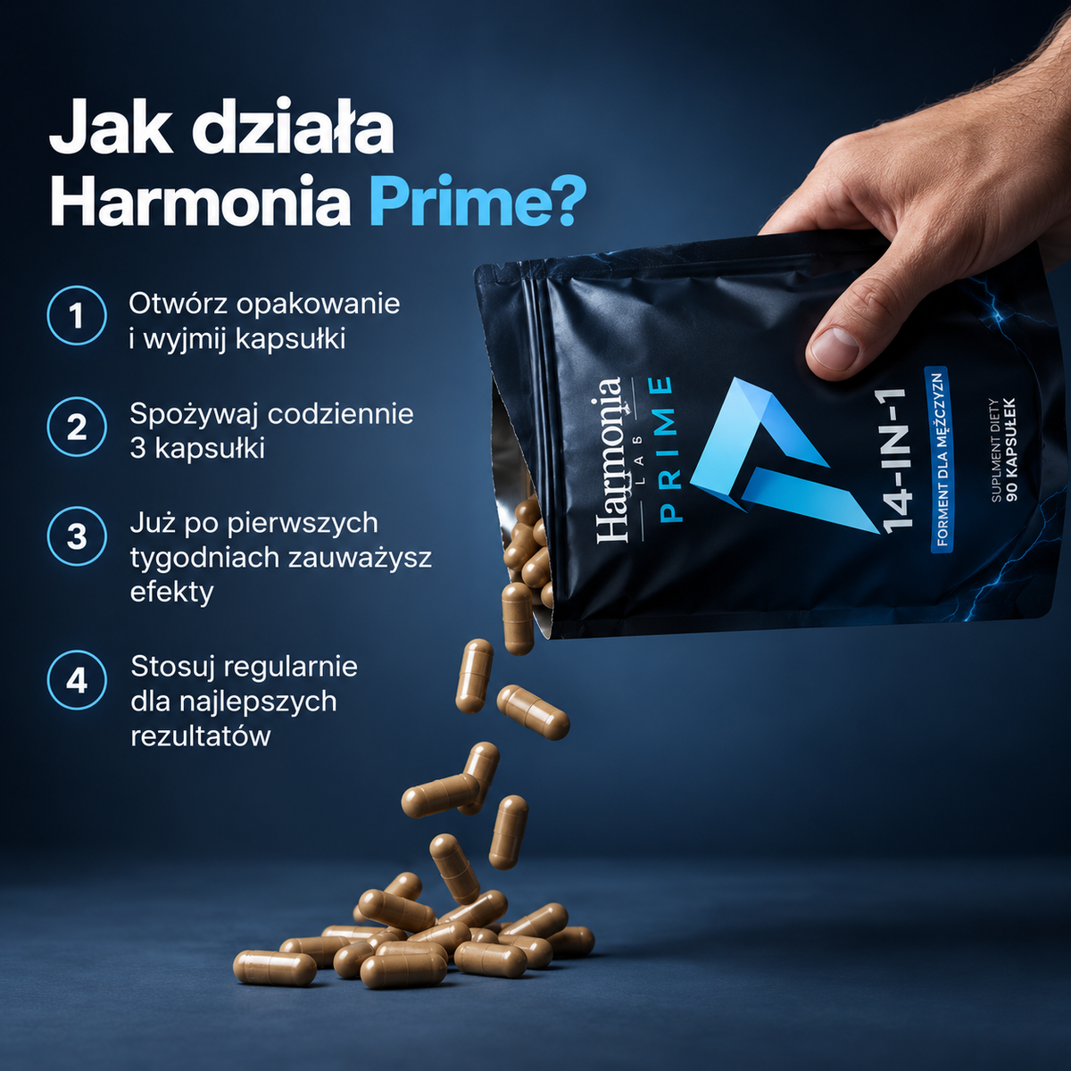 Harmonia Prime - męski suplement diety premium 14-w-1